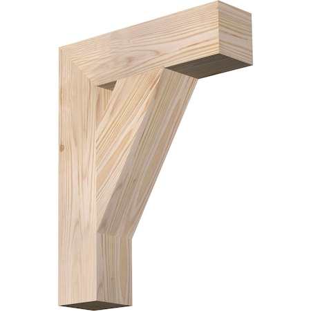Ekena Millwork Traditional Block Smooth Bracket, Douglas Fir, 3 1/2"W x 14"D x 18"H BKT04X14X18TRA05SDF